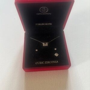 Giani Bernini Silver Necklace and Earring Set